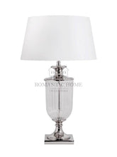 Krystalglaslampe Taipei med nikkel 19 x 19 x 61 cm